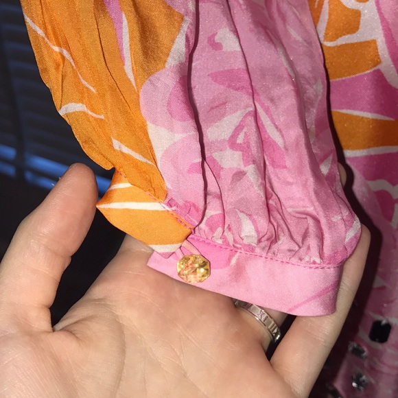 Lilly Pulitzer dress w/ cold-shoulder long sleeve - Picture 4 of 7